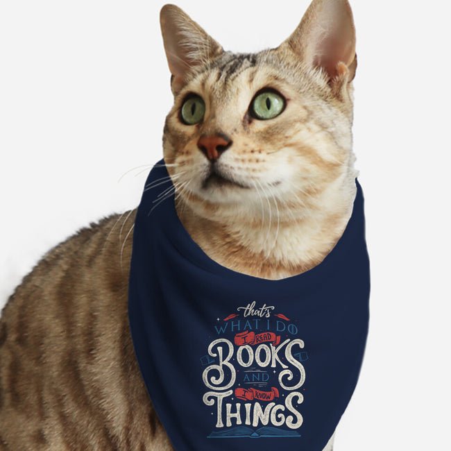 I Read Books and I Know things-cat bandana pet collar-Tobefonseca