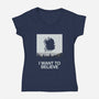 I Saw a Moving Castle-womens v-neck tee-maped