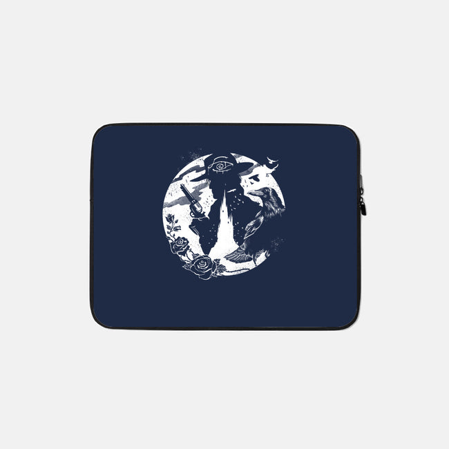 I Shoot With My Mind-none zippered laptop sleeve-vp021