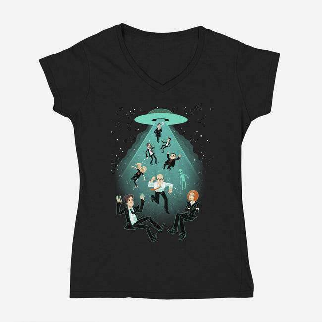 I Wanna Believe-womens v-neck tee-theGorgonist