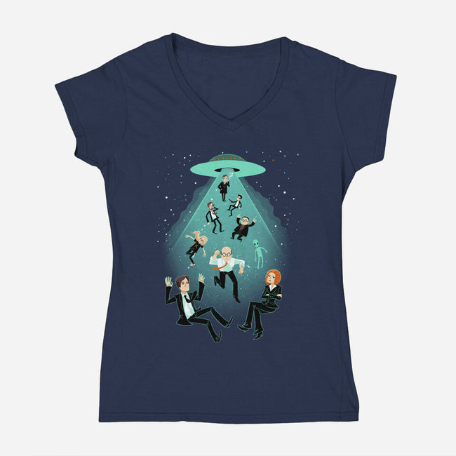I Wanna Believe-womens v-neck tee-theGorgonist