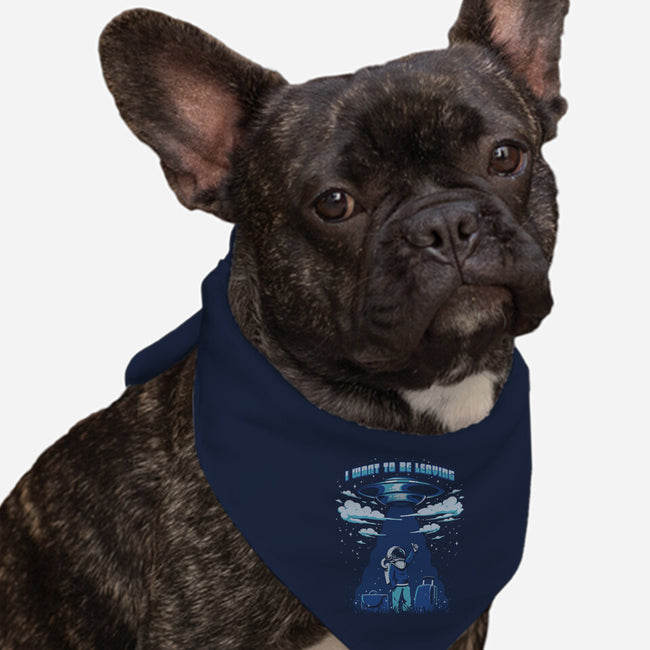 I Want to be Leaving-dog bandana pet collar-ilustrata