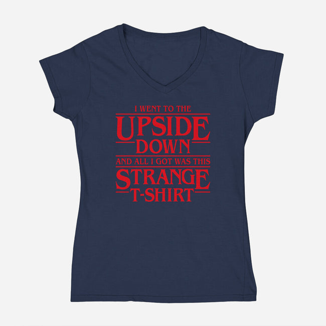 I Went to the Upside Down-womens v-neck tee-Olipop