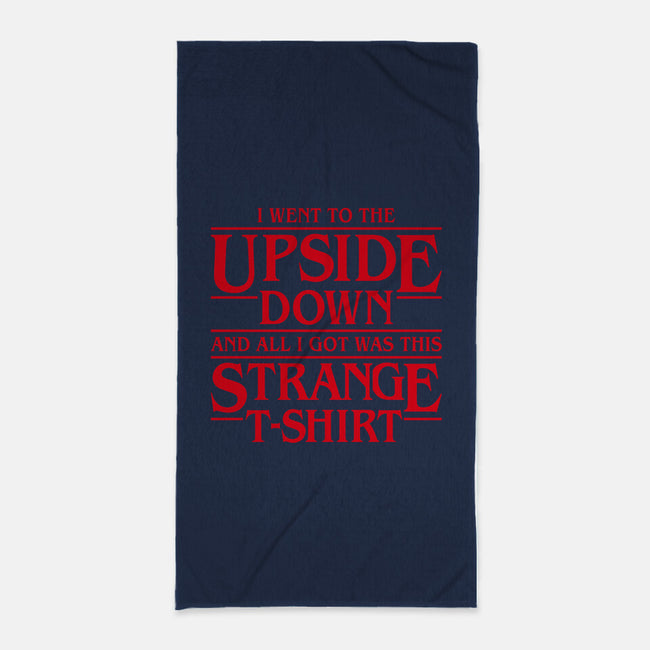 I Went to the Upside Down-none beach towel-Olipop