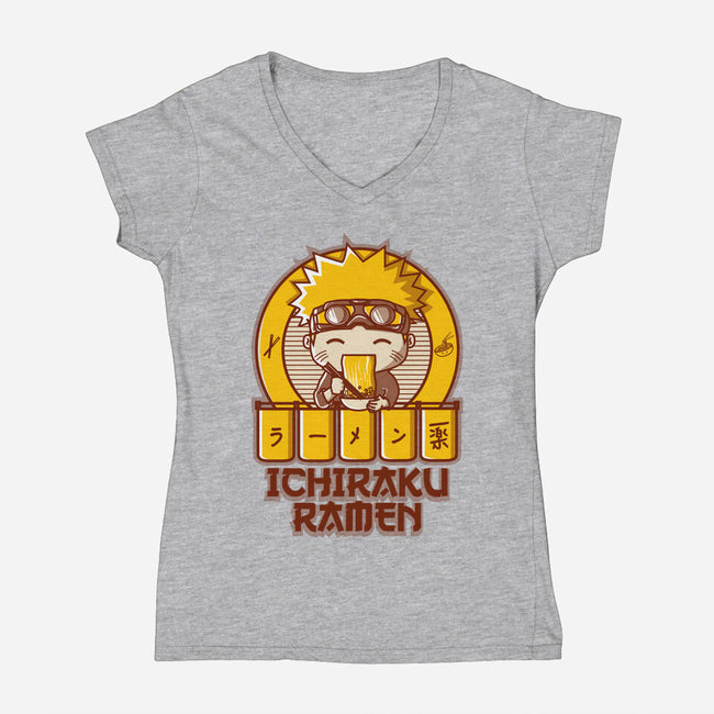 Ichiraku Ramen-womens v-neck tee-Donnie