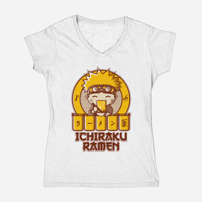Ichiraku Ramen-womens v-neck tee-Donnie