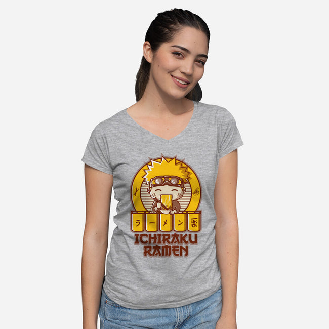 Ichiraku Ramen-womens v-neck tee-Donnie