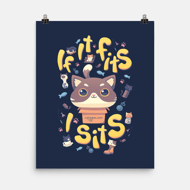 If I Fits, I Sits-none matte poster-Geekydog