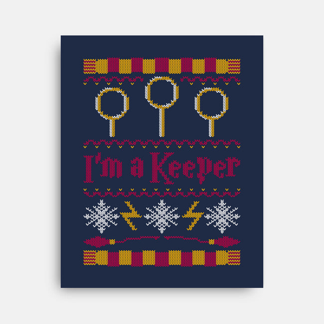 I'm A Keeper-none stretched canvas-Mandrie