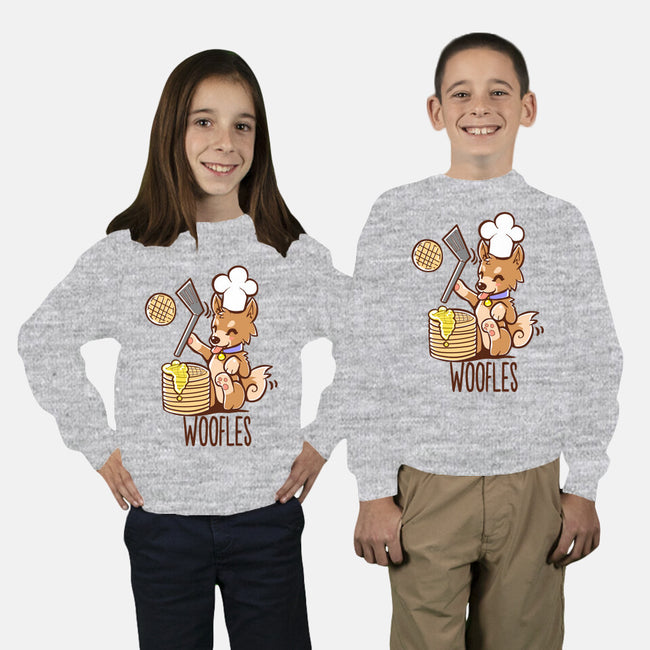I'm Making Woofles-youth crew neck sweatshirt-TechraNova