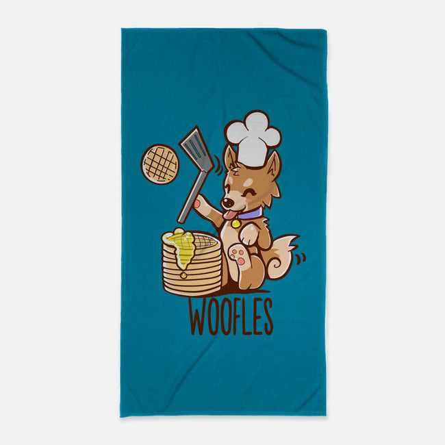 I'm Making Woofles-none beach towel-TechraNova