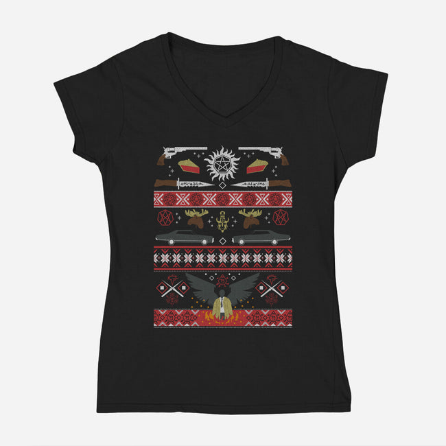 Impa-la-la-la-la-womens v-neck tee-kalgado