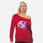 In Our Book-womens off shoulder sweatshirt-thedicegoddess