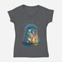 In The Spirit World-womens v-neck tee-KatLowryArt