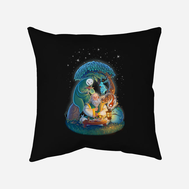 In The Spirit World-none removable cover throw pillow-KatLowryArt