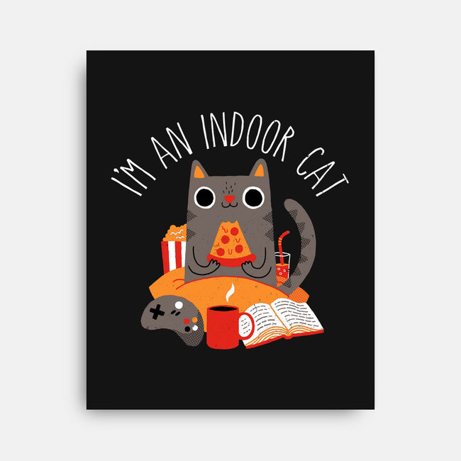 Indoor Cat-none stretched canvas-DinomIke