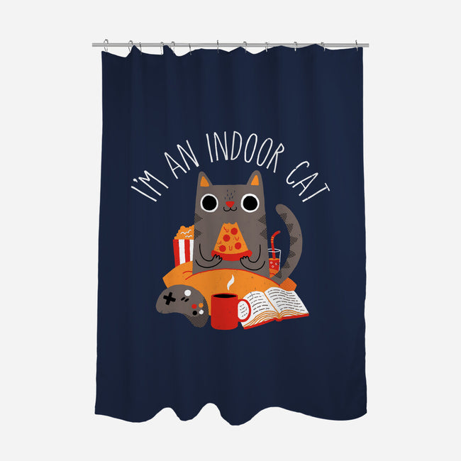 Indoor Cat-none polyester shower curtain-DinomIke