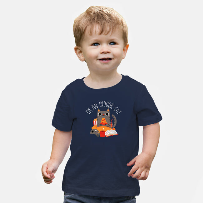 Indoor Cat-baby basic tee-DinomIke