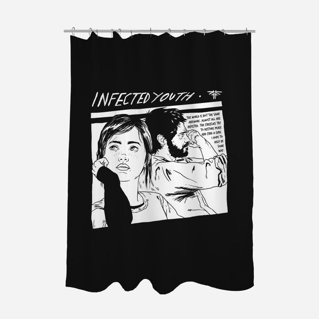 Infected Youth-none polyester shower curtain-rustenico