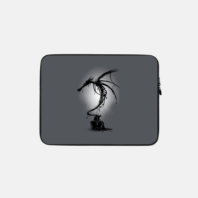 Ink Dragon-none zippered laptop sleeve-alnavasord