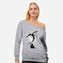 Ink Dragon-womens off shoulder sweatshirt-alnavasord