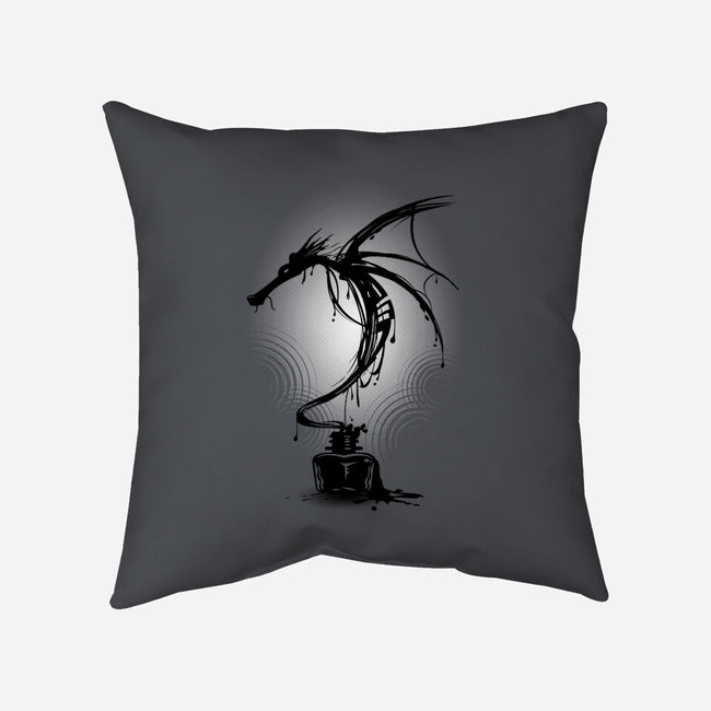 Ink Dragon-none removable cover w insert throw pillow-alnavasord