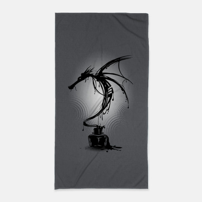 Ink Dragon-none beach towel-alnavasord