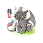 Inked Dragon-none removable cover w insert throw pillow-BlancaVidal