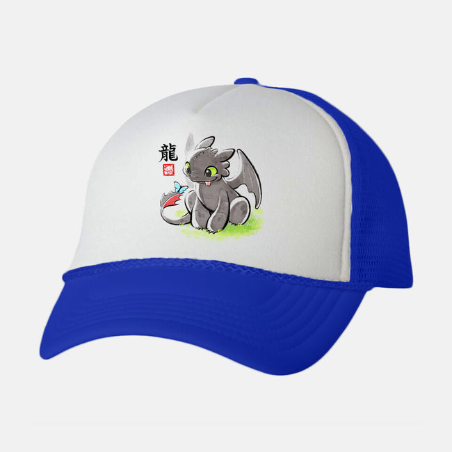 Inked Dragon-unisex trucker hat-BlancaVidal