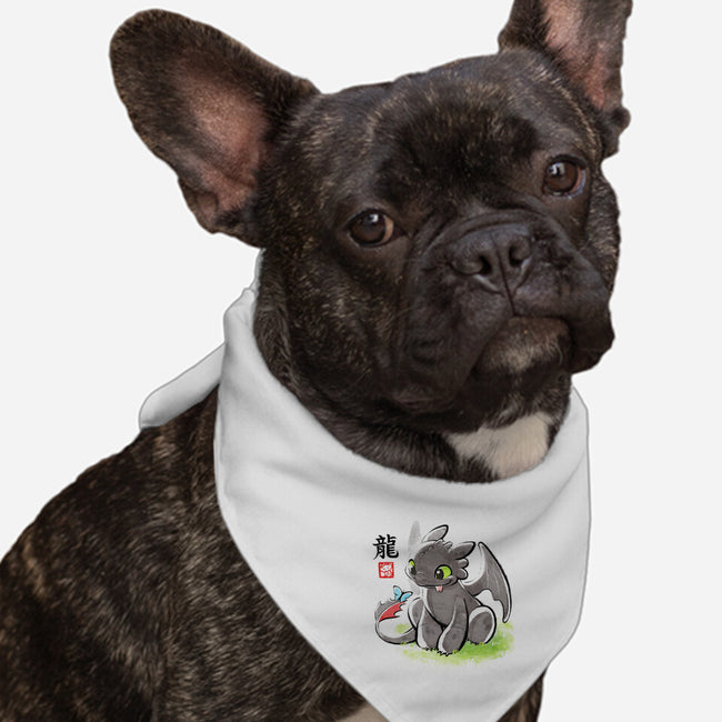 Inked Dragon-dog bandana pet collar-BlancaVidal