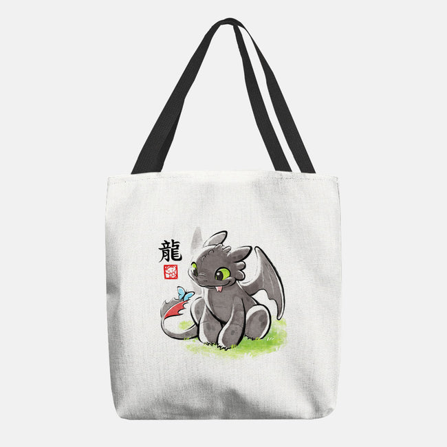 Inked Dragon-none basic tote-BlancaVidal