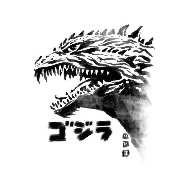 Inked Gojira-none removable cover w insert throw pillow-cs3ink