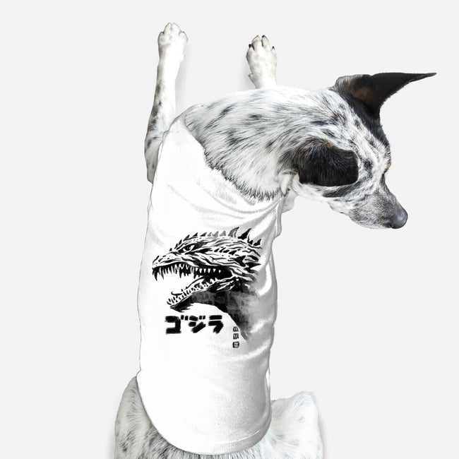 Inked Gojira-dog basic pet tank-cs3ink