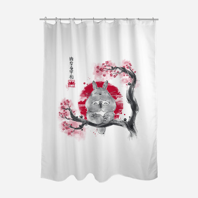 Inner Peace Sumi-e-none polyester shower curtain-Getsousa!