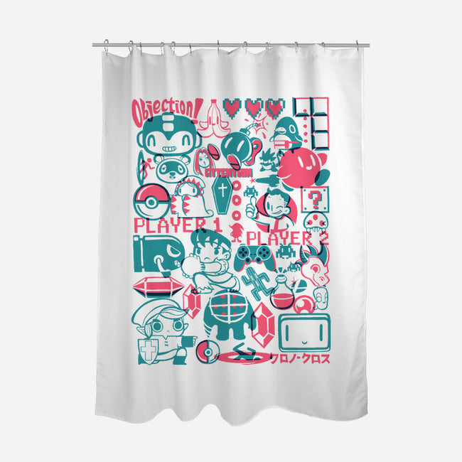 Insert Coin-none polyester shower curtain-BlancaVidal