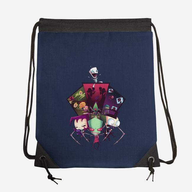 Invade and Enslave-none drawstring bag-stellica