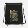 Is It a Cat Or a Monster-none drawstring bag-ilustrata