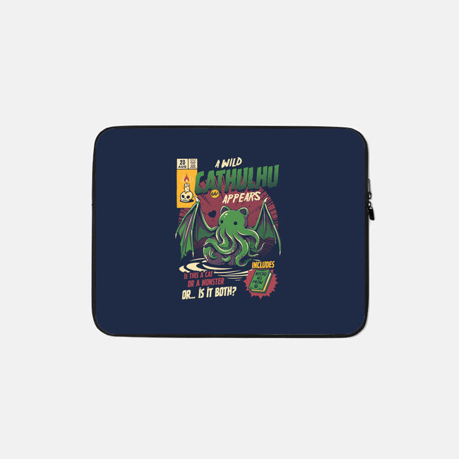 Is It a Cat Or a Monster-none zippered laptop sleeve-ilustrata