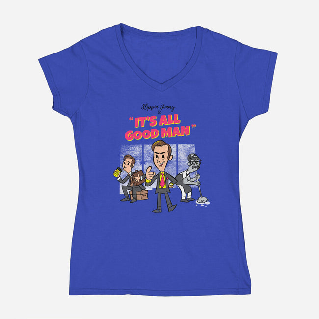 It's All Good Man-womens v-neck tee-spiritgreen