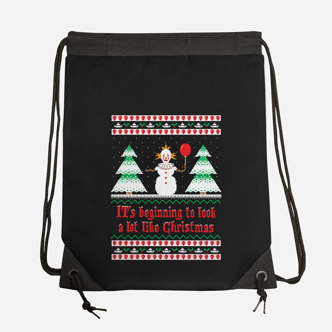 ITs Beginning to Look a Lot Like Christmas-none drawstring bag-SevenHundred