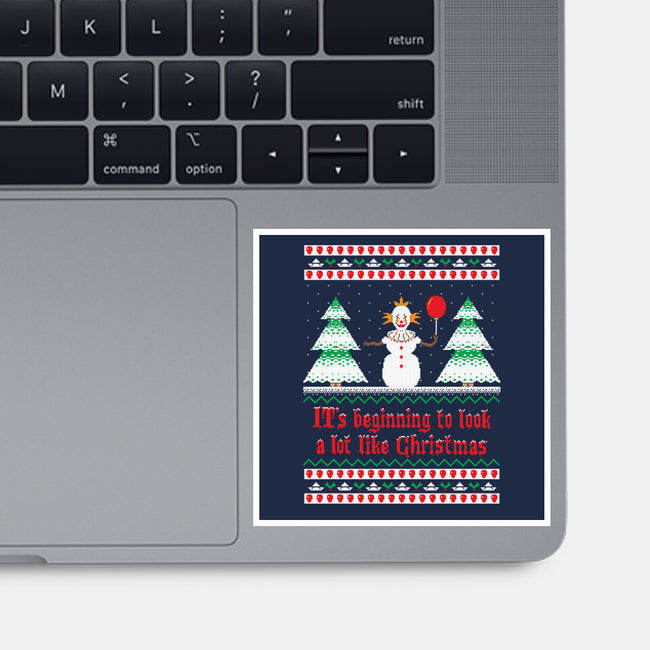 ITs Beginning to Look a Lot Like Christmas-none glossy sticker-SevenHundred