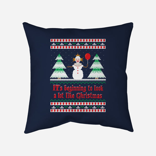 ITs Beginning to Look a Lot Like Christmas-none removable cover throw pillow-SevenHundred