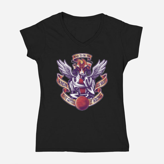 Had To Be Me-womens v-neck tee-KindaCreative