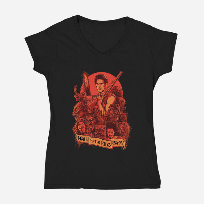 Hail to the King, Baby-womens v-neck tee-Moutchy