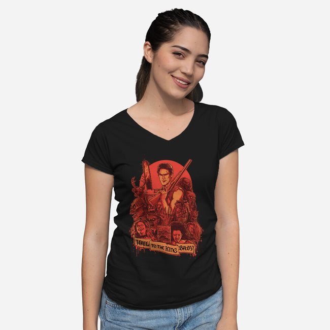 Hail to the King, Baby-womens v-neck tee-Moutchy