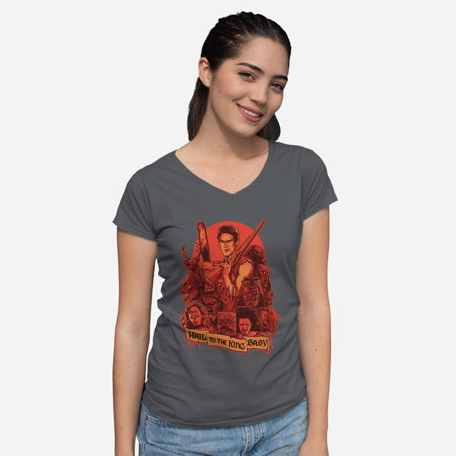 Hail to the King, Baby-womens v-neck tee-Moutchy