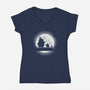 Hakuna Totoro-womens v-neck tee-paulagarcia