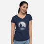 Hakuna Totoro-womens v-neck tee-paulagarcia