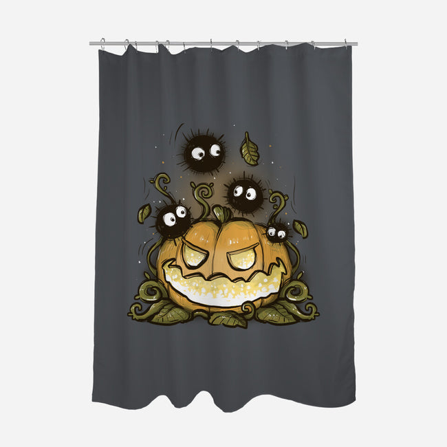 Halloween Black Soots-none polyester shower curtain-xMorfina