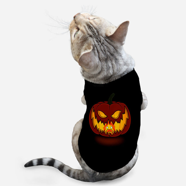 Halloween Flame!-cat basic pet tank-Raffiti